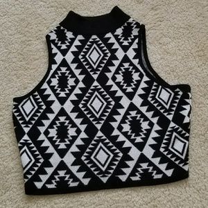 Tribal pattern crop top